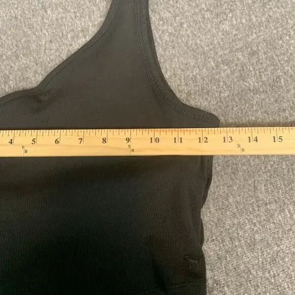 Pink Victoria's Secret Shirt Womens Small Tank Top One Shoulder Crop Shelf Bra S - Picture 6 of 9